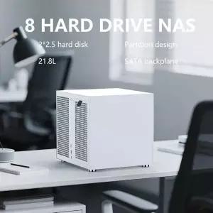 목공기계부품 8베이 NAS 서버 케이스 백플레인이 있는 사기자리 모델 ATX 전원 MATX PCIe 확장 Qunhui UNRA