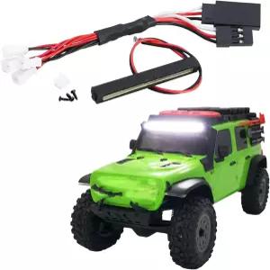 AMZSTAR RC 카 LED 루프 스포트라이트 스트립 라이트 바 1/30 크롤러 SCX-30 액세서리하얀색