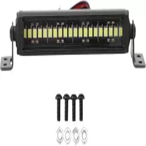RC 크롤러 라이트 바 1/10인치 차량용 20 LED 알루미늄 단일 행 루프 램프 셸 주조 하우징 고휘도 비드