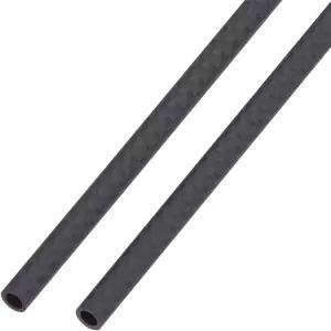 CABODYALS 2개입 4 x 6 420MM 검은색 속이 빈 탄소 섬유 튜브 원형 무광 매트 로드 풀트루전 샤프트 튜빙