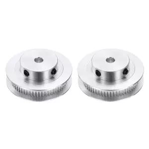 uxcell 2Pcs GT-2 풀리 동기 휠 60개 이빨 6mm 보어 폭 벨트에 적합 3D 프린터 및 CNC 기계용 알루미늄