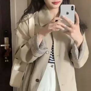 점퍼 자켓 JP 여대생 싱글 트렌치 코트 바람막이 간절기