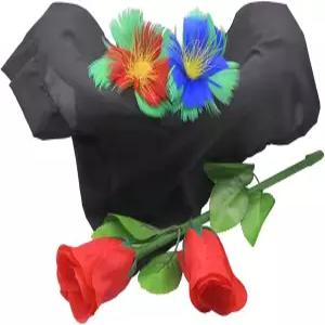 실크가 알록달록한 꽃으로 변하는 마법 마술 초보자를 위한 무대 소품 다시 태어난 장미 손수건 세트