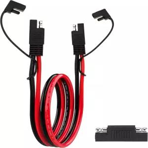 unrulysoul 1피트 10AWG SAE 연장 케이블 퀵 디스커넥트 와이어 하니스 10게이지 극성 반전 어댑터 포함