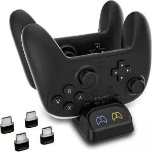 스위치 2 프로 컨트롤러 충전기 도크 2포트 USB-C 충전소 PS5 Xbox Series X S Elite Type-C 어댑터 LED