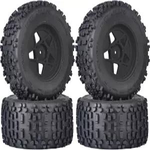 폼 인서트가 장착된 3.8인치 MT 몬스터 트럭 타이어 - 17mm/14mm/12mm 헥스 어댑터 포함 TRAXXAS Sledge