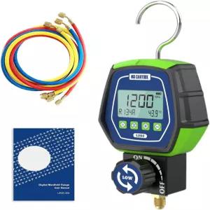 HVAC 디지털 매니폴드 게이지 세트 R134a 냉매 충전 키트 AC 내약 범위 0.5