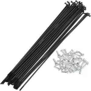 턱볼드 36 세트 14G 자전거 스포크 173mm 휠 카본 스틸 블랙