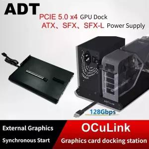 OCuLink EGPU 도크 PCIe 5.0 X4 128Gbps Oculink X16 확장형 RTX5090 GPU 외장 그래픽 카드 도킹 스테이션