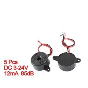 5pcs DC 3-24V 버저 알람 연속 사운더 SFM-20B 2312 액티브 피에조 비프 톤 스피커