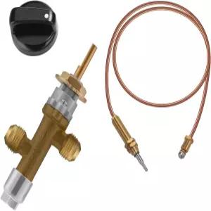 WAEDO 저압 LPG 벽난로 화재 구덩이 고장 안전 제어 밸브 키트 프로판 교체 부품 3/8인치 플레어 입구 및