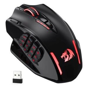 레드래곤 M913 무선 게이밍 마우스 RGB 16000DPI MMO 매크로버튼 인체공학 블랙