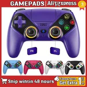 / /Slim/PC/Steam용 RGB 무선 컨트롤러 게임패드 3.5mm 오디오 잭 듀얼 진동 로/ 기능 탑재