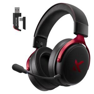 MCHOSE V9 PRO 무선 게이밍 헤드셋 7.1채널 블루투스5.3 250시간 블랙레드