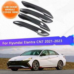 현대 Elantra Avante CN7  커버 장식 외장 부품 액세서리 용 자동차 외부 도어 핸들 트림