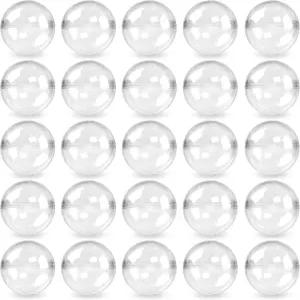 캡슐 자판기 원형 50개 1.1인치 28mm - 검볼 머신 벌크 클리어 컨테이너 부활절 바구니 스터퍼 생일 선물
