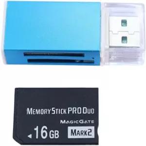 16GB 메모리 스틱 PRO 듀오 Mark2 대용량 고속 스토리지 2.0 카드 리더 키트 멀티 플러그 앤 플레이 데이터