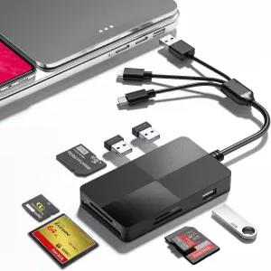 메모리 스틱 프로 듀오 어댑터 - iPhone/Laptop/USB-C 장치/메모리 Mark2/SD/XD 카드 리더용 2.0 포트