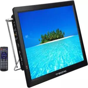 HDMI SD/MMC USB VGA AV 입력/출력 및 내장 디지털 튜너를 갖춘 Trexonic 휴대용 충전식 14인치 720p LED