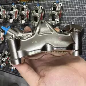목공기계부품 GP4RX 484 레이디얼 브레이크 캘리퍼 니켈 도금 실버 100mm 장착 구멍 간격 4피스톤 브레이크