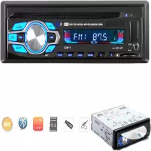 1Din 12V 자동차 DVD CD 플레이어 차량 MP3 스테레오 핸즈프리 통화 오토라디오 블루투스 보조 FM USB