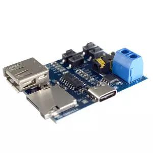 TF 카드 U 디스크 MP3 포맷 디코더 보드 모듈 마이크로 USB 타입-C 앰프 디코딩 오디오 플레이어 PCB 보드