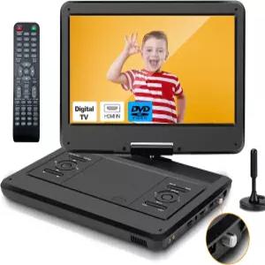 페이허 16.5인치 휴대용 TV/DVD 플레이어 콤보와 14인치 HD 스위블 화면 및 디지털 튜너 HDMI 입력 내장
