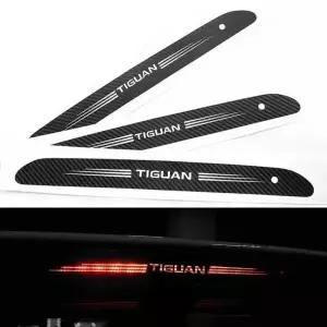 VW Tiguan 로고 용 탄소 섬유 브레이크 라이트 스티커 높은 발광 완벽한 장식 커버 데칼 자동차 액세서리