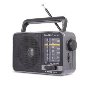 휴대용 AM/FM 트랜지스터 라디오 스피커 포함 배터리 또는 USB 전원 지원 | 실내 실외 여행 및 폭풍 대비용 컴팩트 비상 라디오 (모델 BJL-671)
