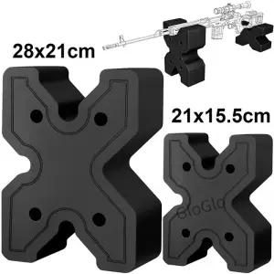 폼 슈팅 레스트 휴대용 X-블록 건 서포트 라이플 사냥용 샷건 시트 28x21cm