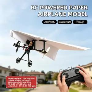 DIY RC 종이 비행기 키트 자이로 안정 장치가 있는 전기 원격 조종 가벼운 야외용