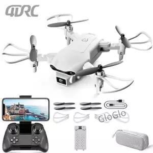 4K 1080P HD 카메라가 장착된 4DRC V9 미니 드론 WiFi FPV RC 기압 고도 접이식 쿼드콥터 선물 완구 그레이