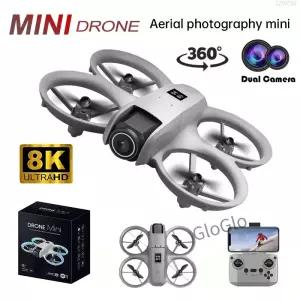 미니 드론 가용 카메라 8K 5G 와이파이 FPV U 스크린 리모컨 RC 장애물 회피 항공 쿼드콥터