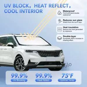 세도나 KA4 Ceed Sunshade Sun Visor tor 블록 UV 여름 자동차 액세서리 용 앞 유리 차양