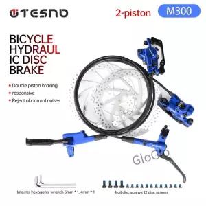 TESNO 자전거 유압 브레이크 2 MTB 부품 액세서리 160mm 로터 캘리퍼스 프론트 리어 세트