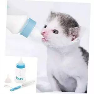 신생아 강아지 젖병 실리콘 고양이 젖병 휴대용 반려동물 분유