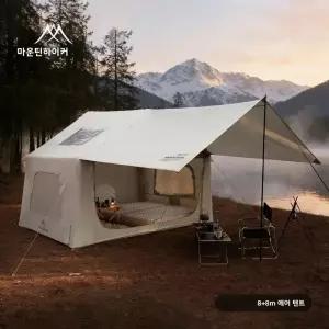 마운틴하이커 뉴 8+8 m2 대형 에어 텐트 수동 펌프 포함 설치 간편 휴대용 캠핑