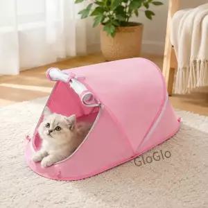 휴대용 접이식 반려동물 텐트 강아지 고양이 캠핑 쉼터 실내외 새끼 집 침대 케이지 여행용 둥지
