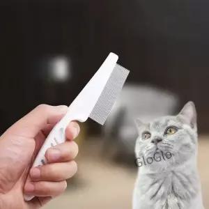 1pc 애완 동물 빗 개 벼룩 고양이 플라스틱 밀착 스테인레스 스틸 머리 엉킴 방지 릴리스