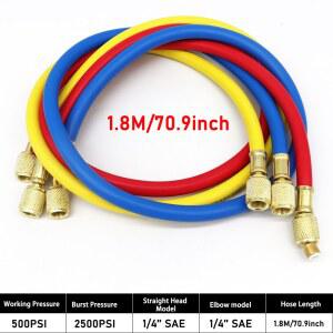 9M1 8M AC 충전 호스 튜브 R134A 냉매 R12 매니폴드 키트 게이지 에어컨 R22 저손실