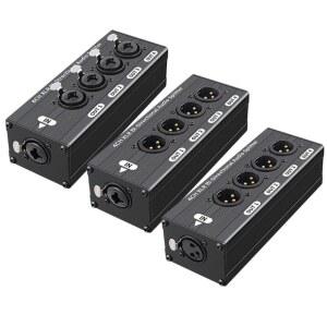 HDMI확장기 1개 RJ45 CAT5에서 4채널 3핀 XLR 조명, 연장기 오디오DMX 스튜디오용 네트워크 케이블 스테이지, 오디오
