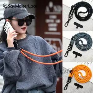1pcs 120CM Crbody 끈 스트랩 체인 전화 케이스 커버 스포츠 등산 다채로운 나일론 단일 코드 로프