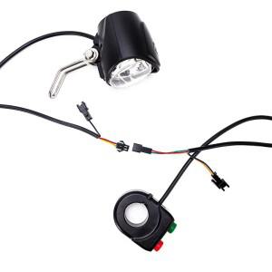 전기 자전거 헤드라이트 경적 스피커 스위치, Wuxing LED 조명, 스쿠터 부품, 전면 12V-80V