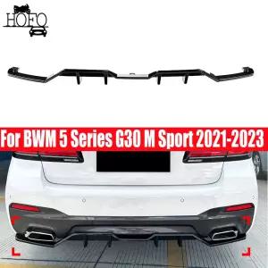 BMW 5시리즈 G30 M 스포츠 글로시 블랙 리어 범퍼 디퓨저 립 사이드 스플리터 스포일
