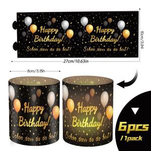 6개 생일 축하 캔들 테이블 장식 미니 티 램프 램프쉐이드