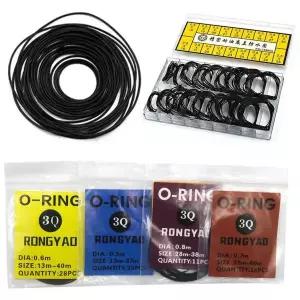호환  200개세트 수리 도구 고무 O-링 두께 0.5mm0.6mm 방수 시계 뒷면 케이스 고무 포장 시계 제작자용 O-