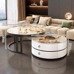 글램 북유럽 커피 테이블 라운드 간단한 럭셔리 금속 디자인 현대 Muebles Para El Hogar 거실 가구