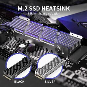 M.2 2280 SSD 방열판(열전도 실리콘 패드 포함) PC/PS5 PCIE 알루미늄 양면 쿨러