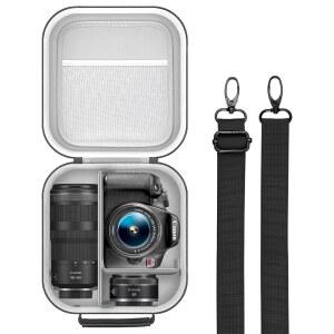 캐논 EOS REBEL T7 / R100 R50 R6MARK III용 하드 카드형 여행용 카메라 케이스 | 니콘 D7100 D7500 소니 ALPHA ZV-E10 R10 R5 MARK II DSLR 카메라용 보호 스토리지 가방 휴대용 정리