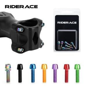 6개/세트 자전거 핸들바 나사 티타늄 도금 컬러풀 스틸 M5*18MM MTB 스템 라이저 볼트